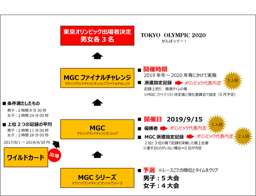 東京オリンピック出場者選考方法図解